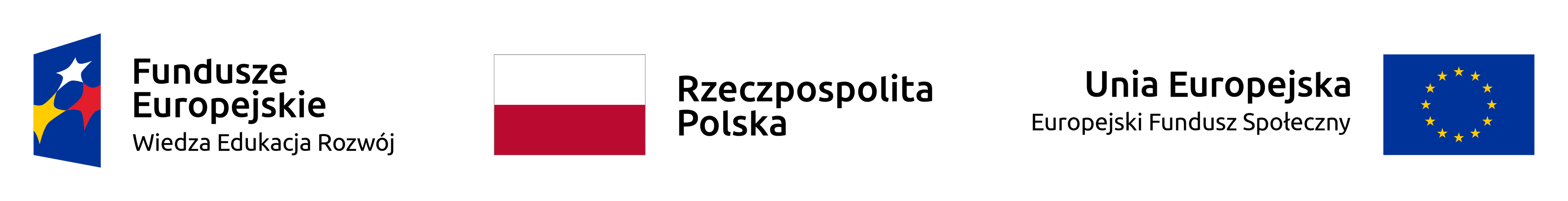 Logotypy Funduszy Europejskich, Rzeczypospolitej Polskiej oraz Unii Europejskiej